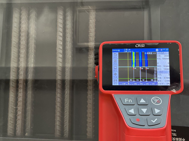 钢筋成像仪测试倾斜钢筋